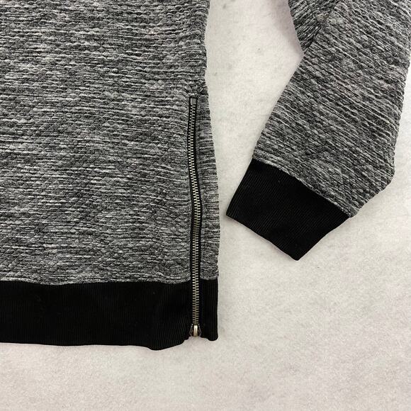 Guess Sweatshirt Womens Size Small Gray Pullover Sweater Zip Vented Hem - Picture 9 of 11